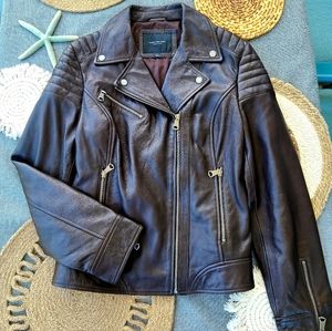 Marc New York Lambskin Moto Jacket L